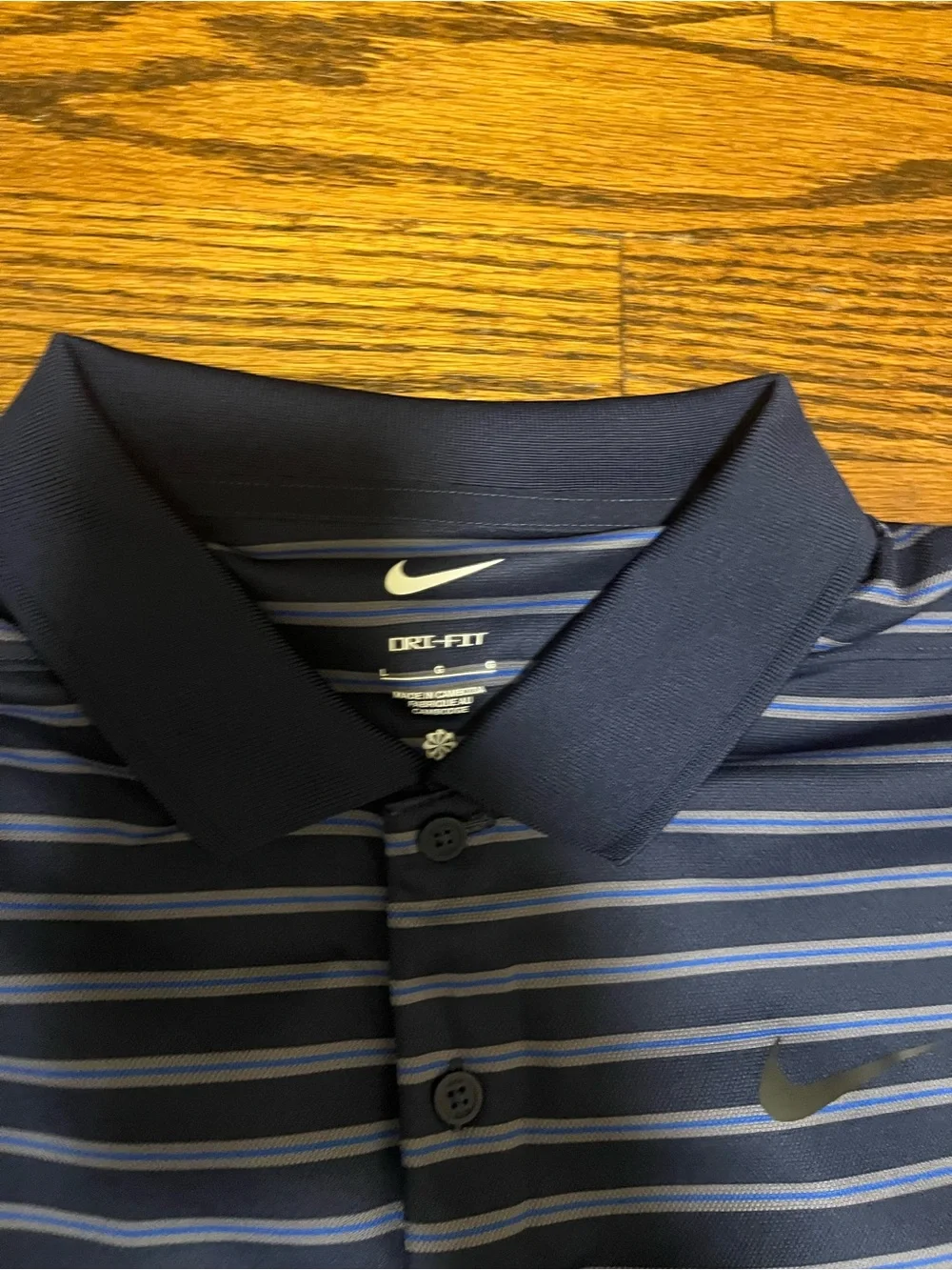Nike Men’s Dri-FIT Striped Polo Shirt - Navy Blue